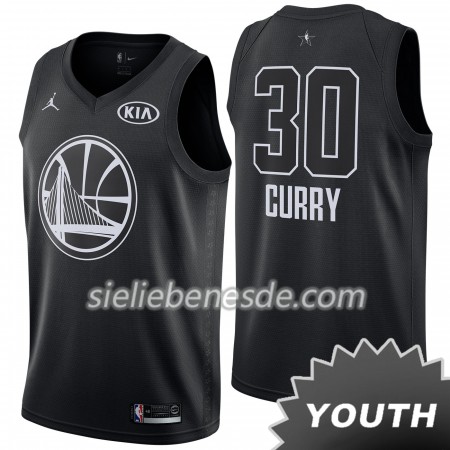 Kinder NBA Golden State Warriors Trikot Stephen Curry 30 2018 All-Star Jordan Brand Schwarz Swingman